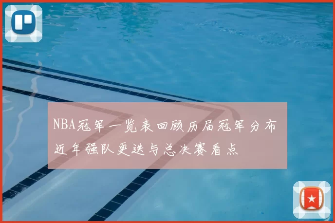 NBA冠军一览表回顾历届冠军分布 近年强队更迭与总决赛看点